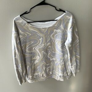 Off the shoulder sweat shirt